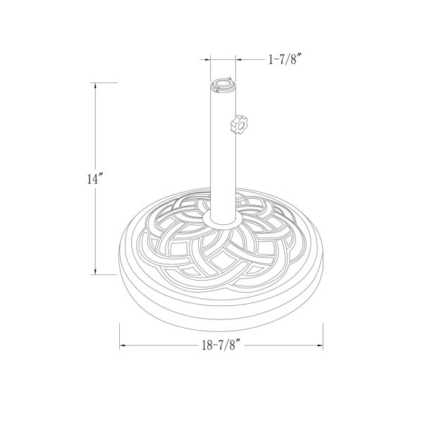 Red Barrel Studio® Hamptonburgh 20 Lb. Resin Free Standing Umbrella